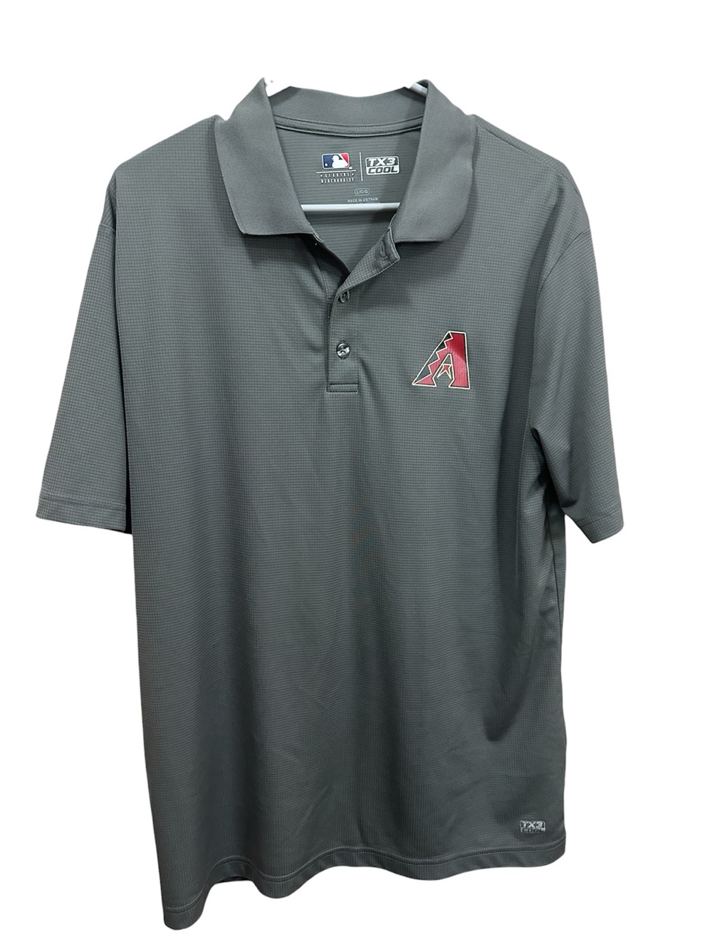 Men's Arizona Diamondbacks Antigua Pewter Eclipse Polo Large
